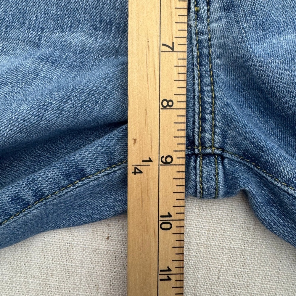 Joe's Jeans Wakley Cuff Crop Distressed Straight Leg Jeans Size 27 Medium Wash - Picture 11 of 16